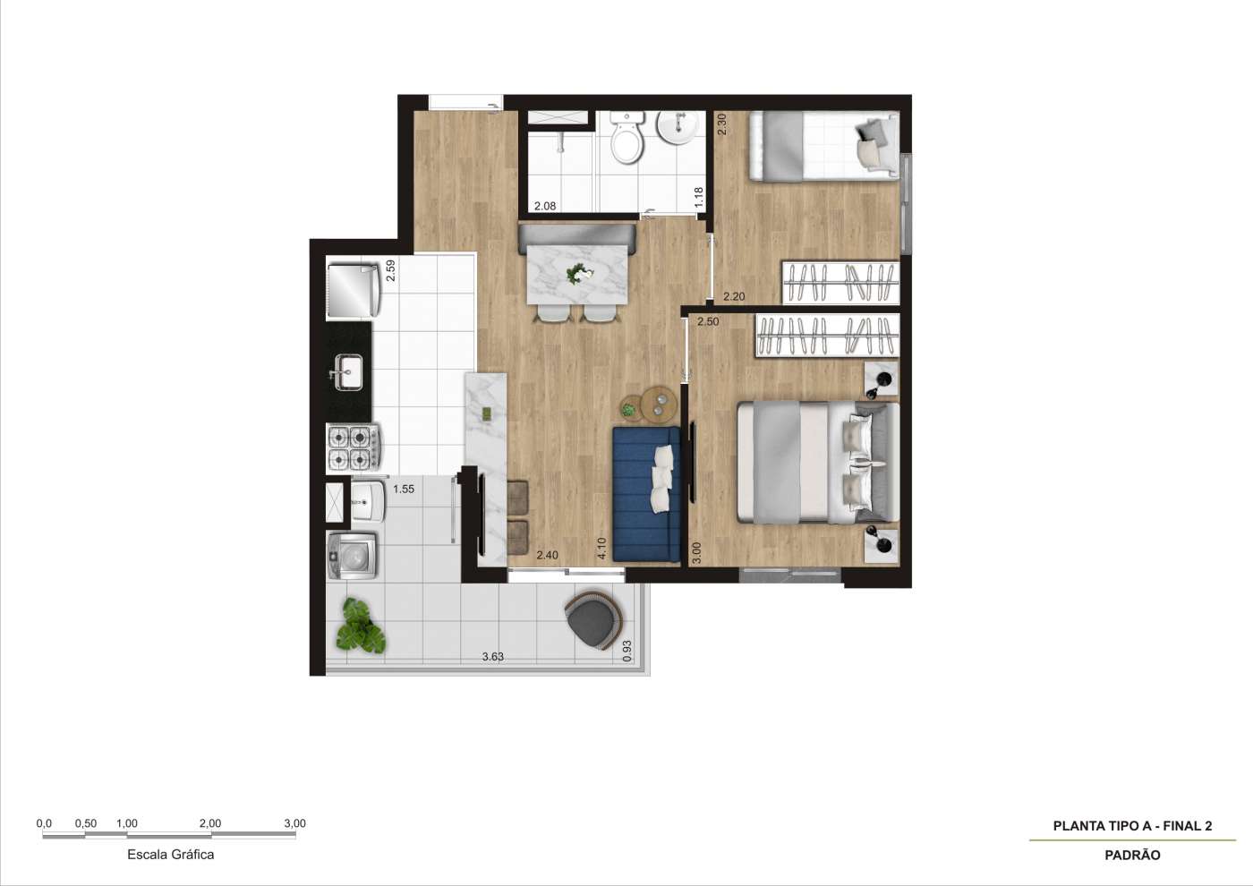 Planta 2 Dorms - Final 2 KZ Reserva