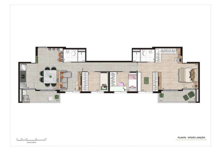 Planta junção - Final 1 - Apartamento em Itaquera